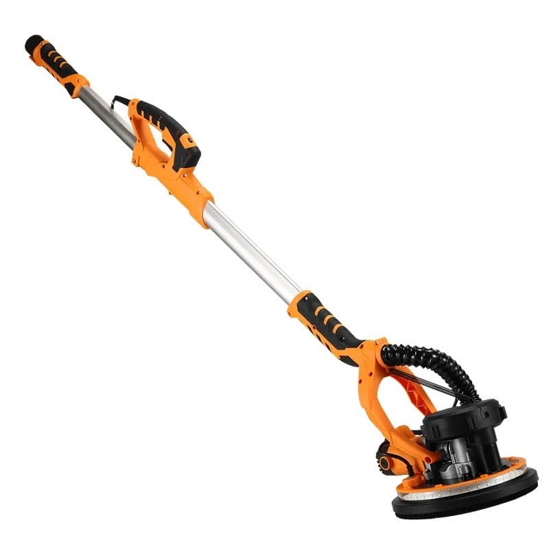 Handheld wall grinder with built-in light, self-cleaning sandpaper system, designed for putty sanding and wall smoothing.