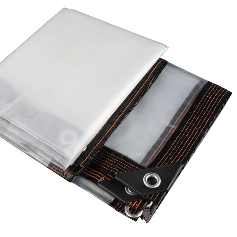 Clear Waterproof Tarpaulin | Heavy Duty PVC Sheeting | Garden & Balcony Cover - Thumbnail 5
