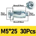 30pcs M5x25