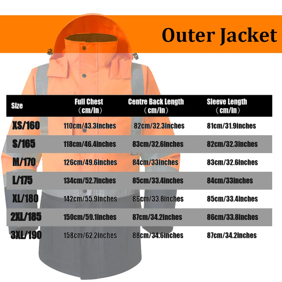 Hi Vis Jacket | 5-in-1 Waterproof Parka | Workwear Safety Coat - Thumbnail 5