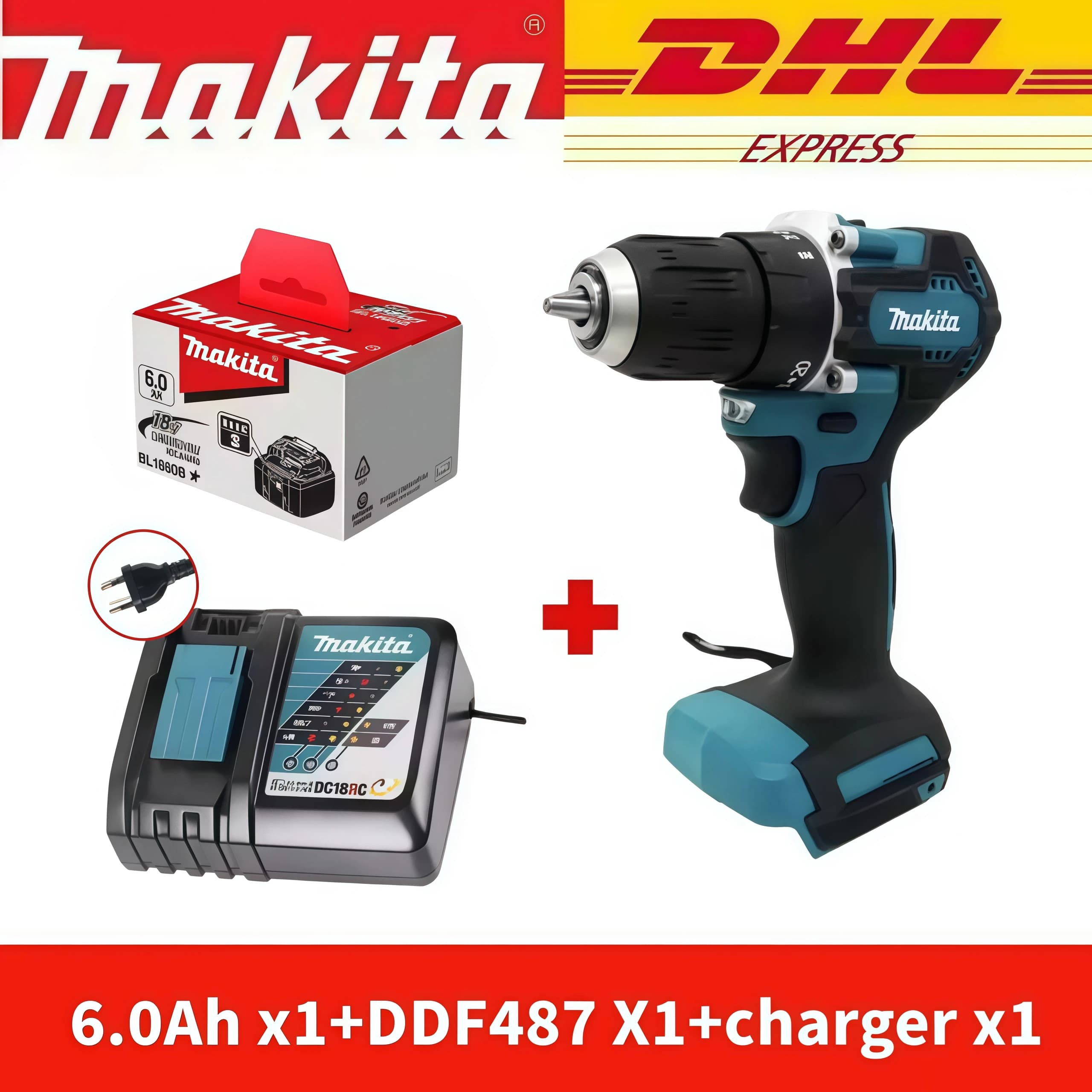Makita 18V 6.0Ah Replacement Battery | High-Capacity Power for BL1830B, BL1840B, BL1850B Tools - Thumbnail 2