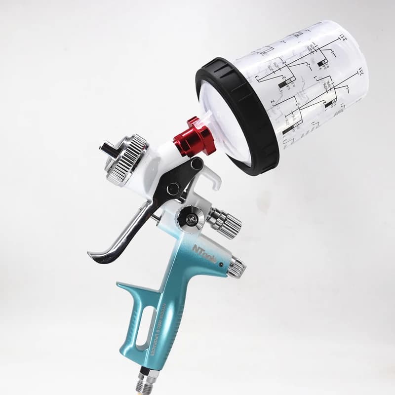HVLP 4000B Paint Sprayer | 1.3 & 1.8mm Nozzles | 400cc Tank for Car Varnish - Thumbnail 5