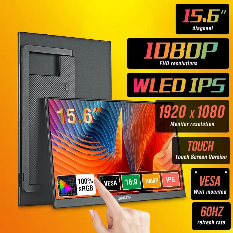 15.6" Portable Monitor | Full HD IPS Extended Display | For Laptop, Xbox, PS5 - Thumbnail 3