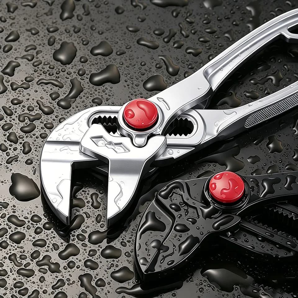 4" Adjustable Water Pump Pliers | Crimping Tool | Plumbing Pipe Wrench - Thumbnail 2