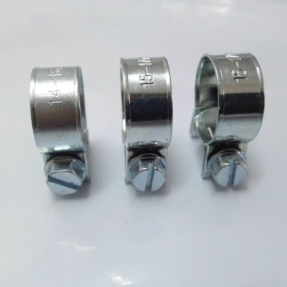 50pc Jubilee Clips 6-20mm | Automotive Hose Pipe Clamps | Fixed Tool Tube Clips - Thumbnail 4