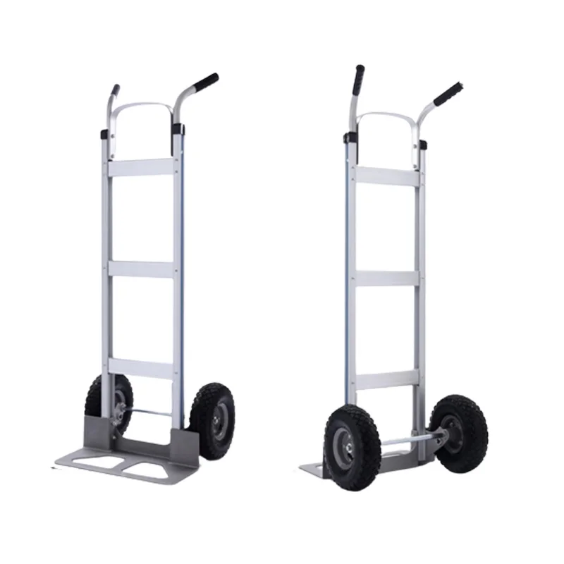 250KG capacity folding stair cart and camping wagon with large wheels and bungee cord, for moving cargo upstairs and on rough terrain.