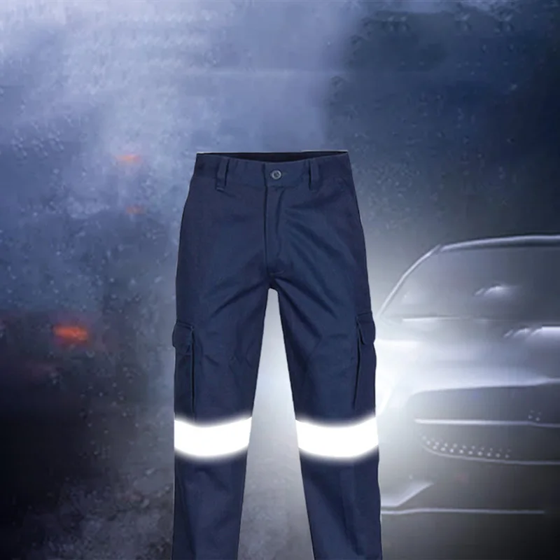 Hi Vis Trousers | Cotton Workwear with Reflective Tape | Men's Site Trousers - Thumbnail 6