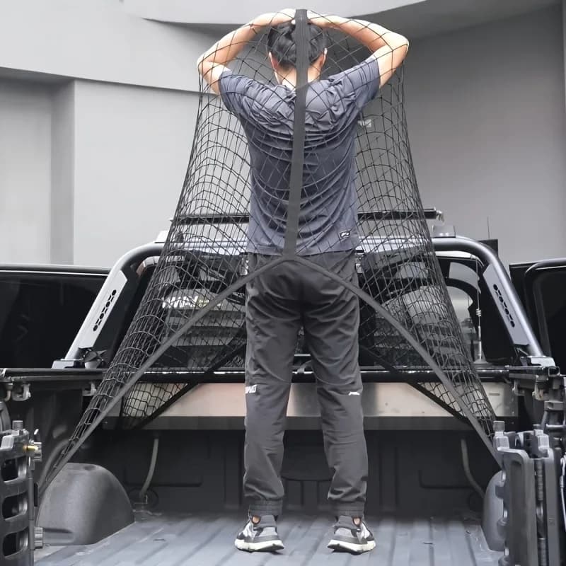 Universal Cargo Net | Elastic Mesh for Truck Bed & Tailgate | Light Load Secure Transport - Thumbnail 3