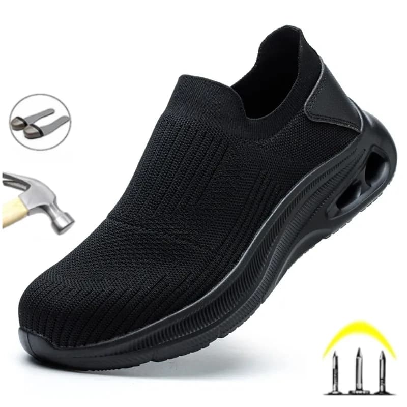Lightweight Steel Toe Cap Boots | Breathable Safety Footwear | Anti-Slip Work Shoes - Thumbnail 5