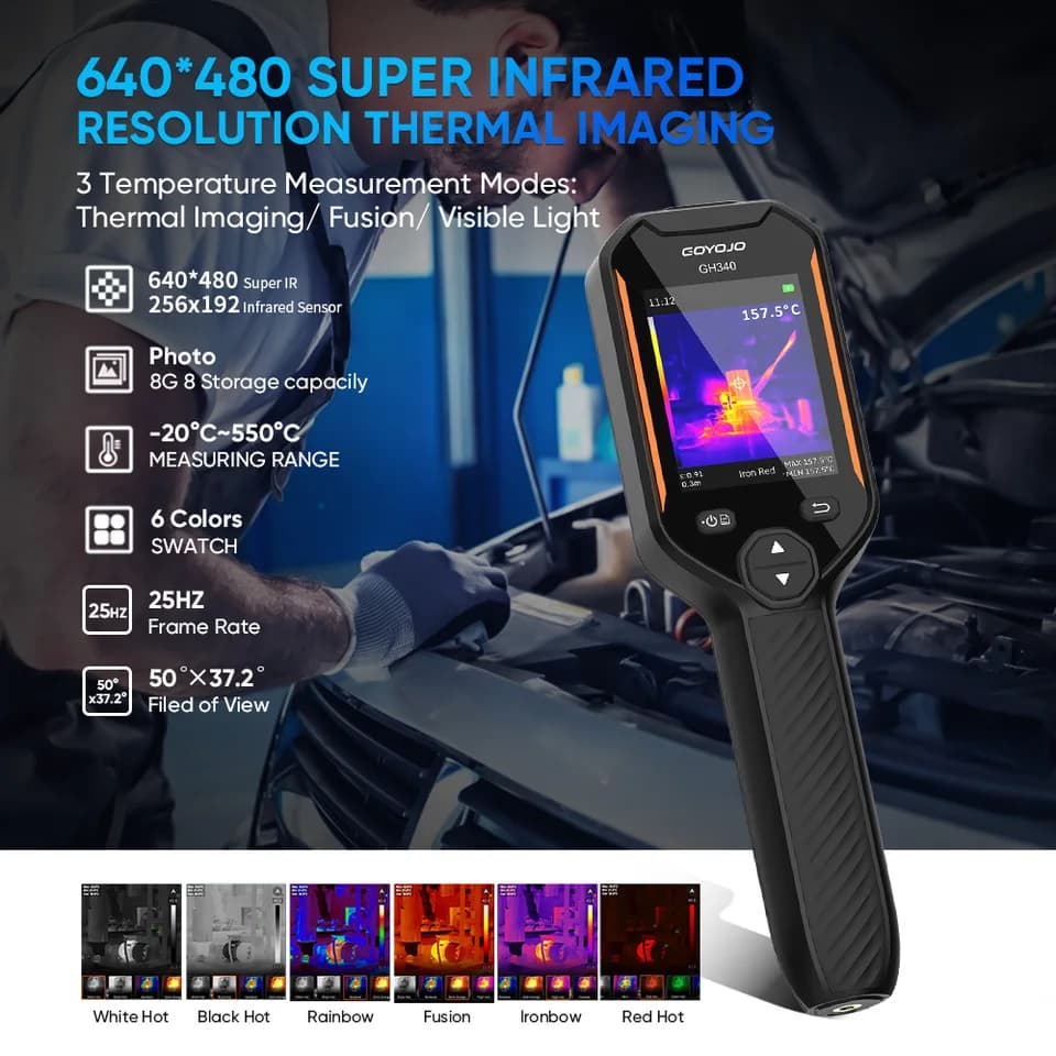 Thermal Camera 640x480 | Dual-Light Fusion | HVAC & Mechanical Maintenance - Thumbnail 2