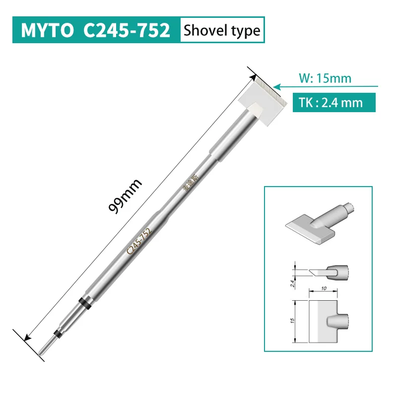 C245 Series Soldering Iron Tips | Shovel Type for JBC T245 | 1/4 Pack Universal - Thumbnail 3