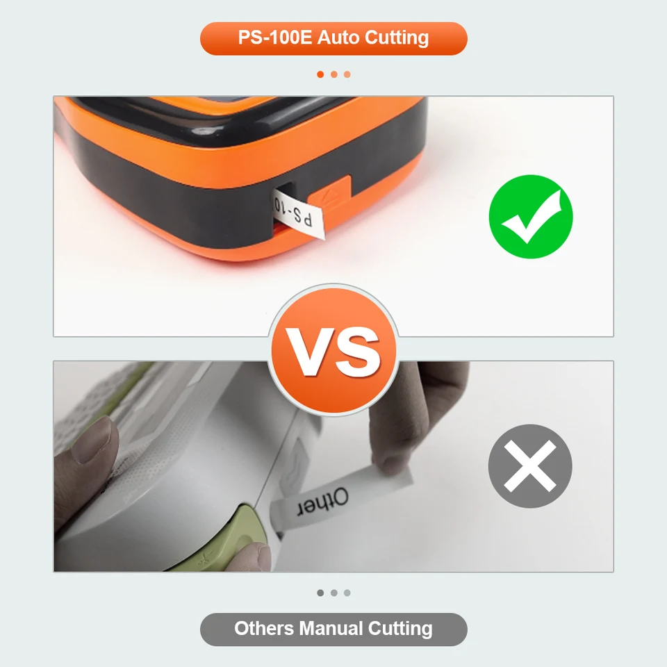 PS100E Portable Label Maker | Compatible with Brother P-Touch | For 6-12mm TZe Tape - Thumbnail 5
