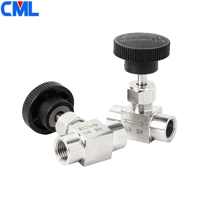SS304 Stainless Steel Needle Valve | Tube OD 1/8"-1/2" | BSP Female Thread for Water, Gas, Oil - Thumbnail 6