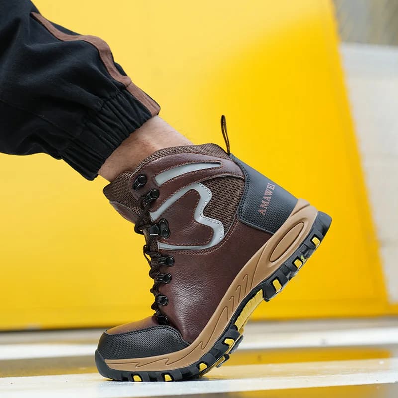Steel Toe Safety Wellington Boots | Waterproof Anti-Smash Workwear - Thumbnail 5