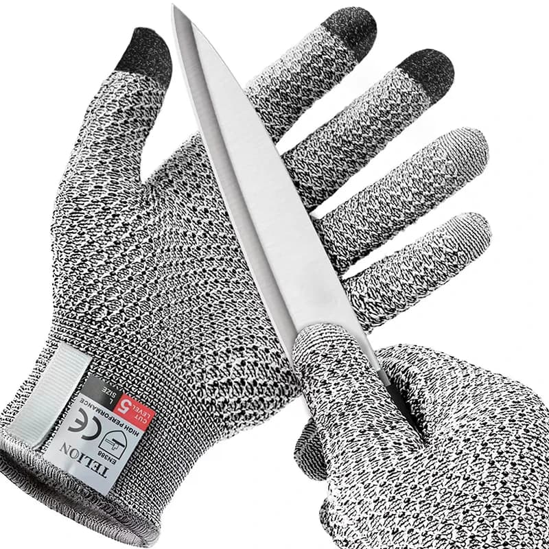 Cut-Resistant Touchscreen Gloves | Food-Grade Safety | Industrial Slaughter & Fish Prep - Thumbnail 3