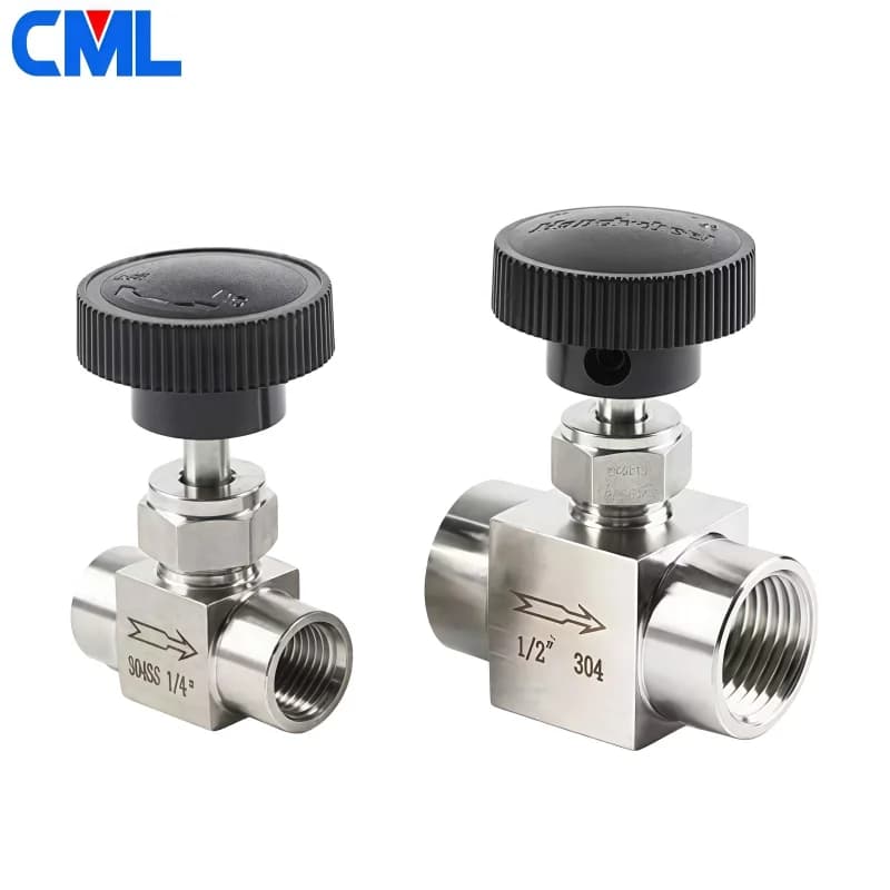 SS304 Stainless Steel Needle Valve | Tube OD 1/8"-1/2" | BSP Female Thread for Water, Gas, Oil - Thumbnail 3