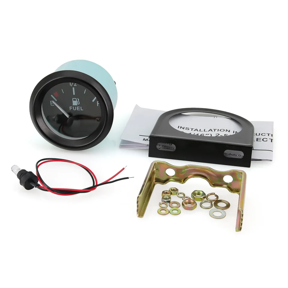 Pressure Gauge | 52mm Analog Dial with White LED | Universal 12V Fit - Thumbnail 2