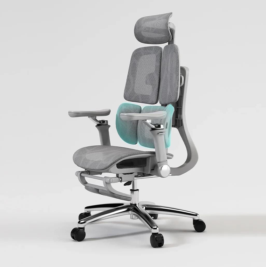 Ergonomic lift office chair with lumbar support, suitable for gaming, esports, or household computer use with adjustable features.