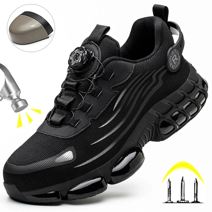 Steel Toe Cap Safety Boots | Slip Resistant Work Shoes | Men's Tough Sneaker - Thumbnail 3