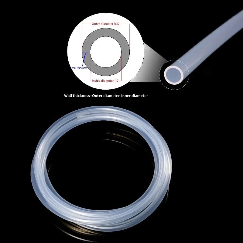 Washing Machine Grade Silicone Tube | Food-Safe & Flexible | 12mm ID Tubing - Thumbnail 2