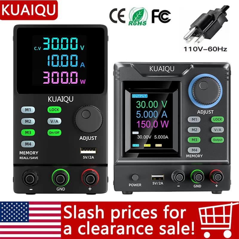 KUAIQU DC Power Supply Adjustable Regulated Power Supply 30V - Premium Electronics & Components > Power Supplies with professional quality and features