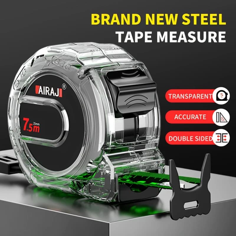 25-Foot Tape Measure | Magnetic Hook for Solo Use | Heavy-Duty Steel Blade - Thumbnail 5