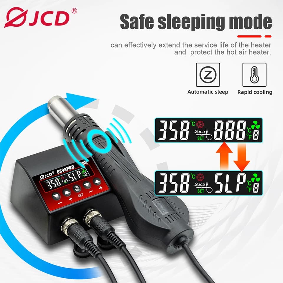 8898Pro Soldering Station Heat Gun | LCD Digital Display | SMD BGA IC Repair - Thumbnail 2
