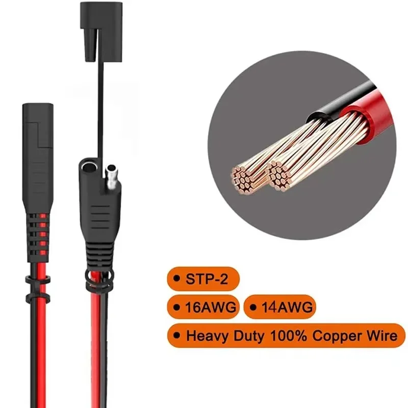 Extension Jumper Cables for Car | 12/24V Quick Disconnect | 15A Fuse - Thumbnail 2
