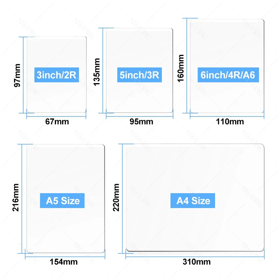 Pouch Refills | 100 Sheets 80 Mic | 3R 4R 5R A4 A5 Sizes - Thumbnail 2