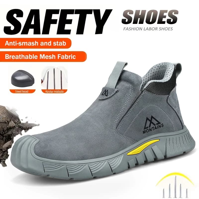 Steel Toe Cap Safety Boots | Welding Workwear | Anti-Smash & Stab-Resistant - Thumbnail 3