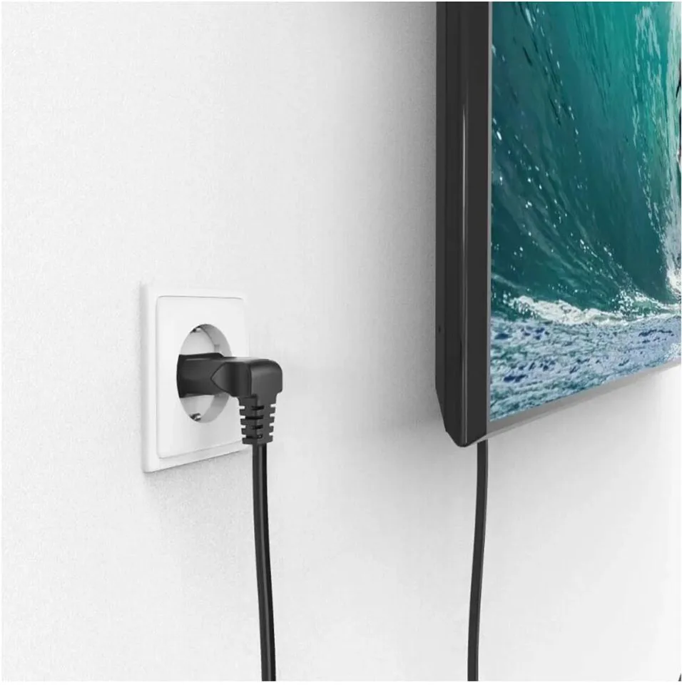 European Extension Lead | Angled 2-Prong Power Cable | Male to Female - Thumbnail 5