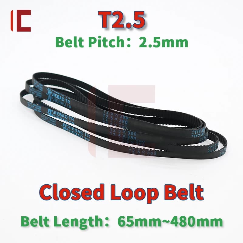 T2.5 Timing Belt | 65-480mm Length, 6-20mm Width | Industrial Synchronous Drive - Thumbnail 2