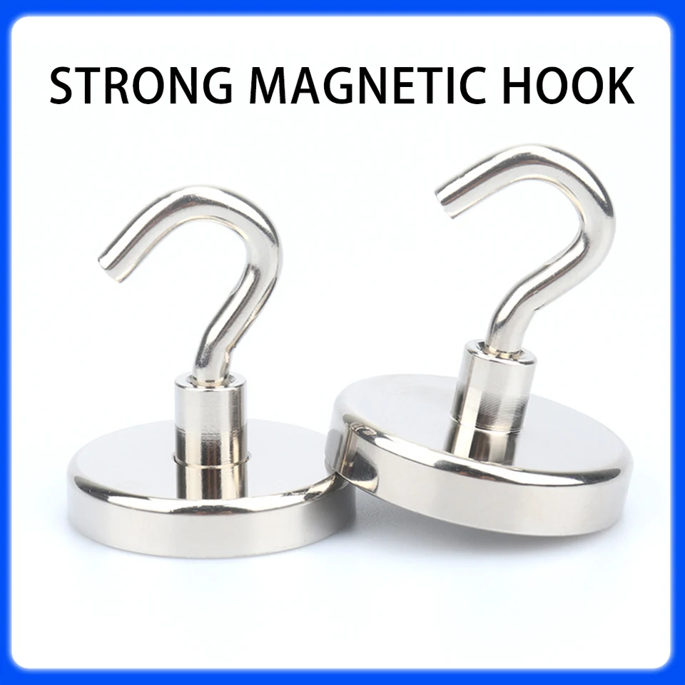 E8-E60 Magnetic Hooks for Garment Hanging Rail | Heavy Duty Load Bearing | Multi-Purpose Storage - Thumbnail 2