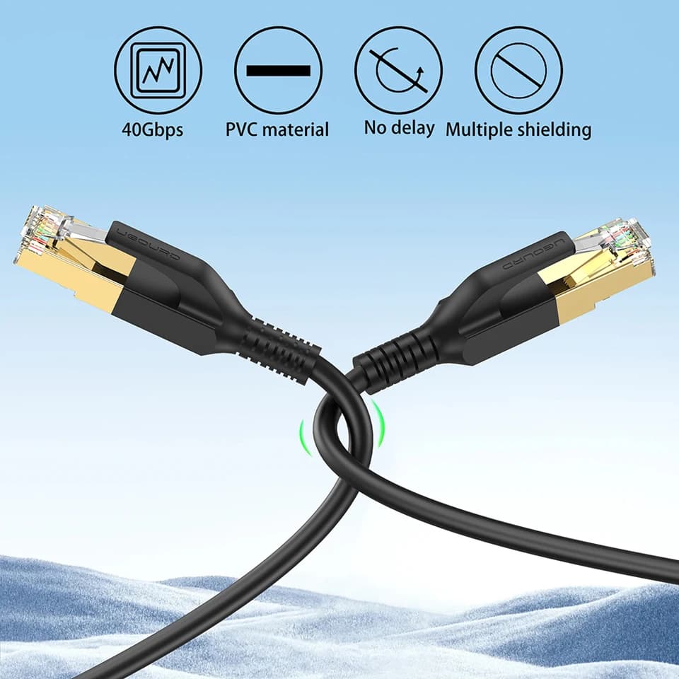 CAT8 Ethernet Cable | 40Gbps 2000MHz RJ45 | Router, Modem, PS5/4 - Thumbnail 3