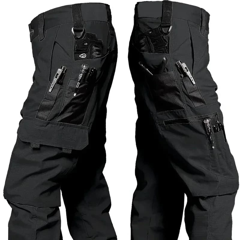 Tactical Work Pants Men | Multi-Pocket Waterproof | Outdoor Cargo Trousers - Thumbnail 2