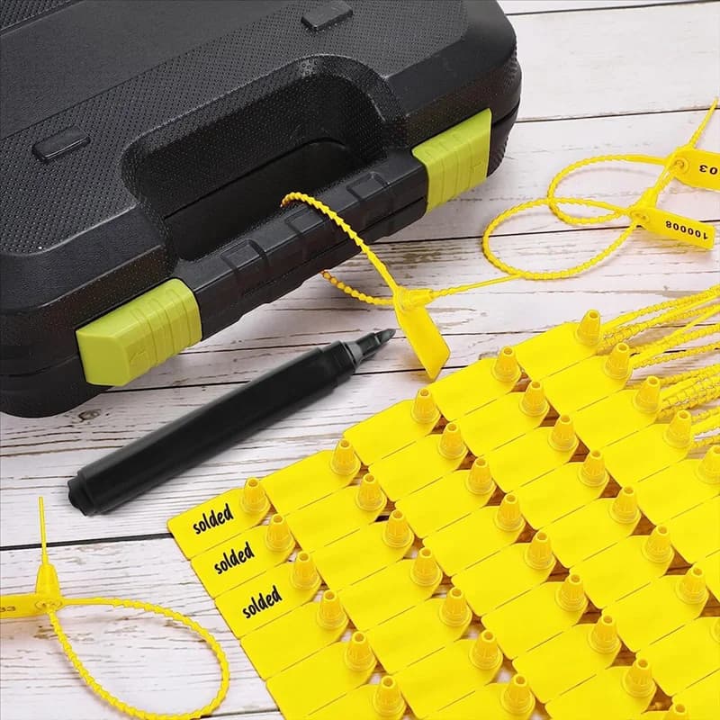 Fire Extinguisher Security Seals | Numbered Tamper Tags | Yellow Zip Ties - Thumbnail 4