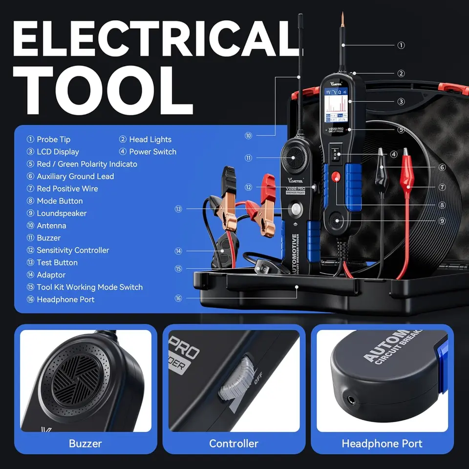 Circuit Tester | 12V/24V Power Probe | 12M Cable Length - Thumbnail 3