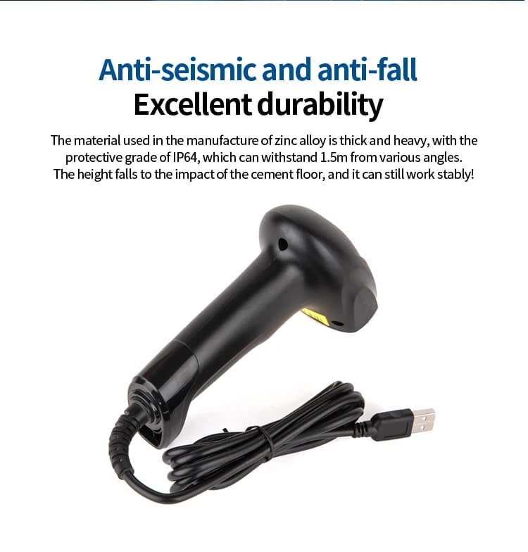 EV-J08 Barcode Scanner | 1D/2D Omnidirectional Desktop Reader | Auto-Sense for Retail - Thumbnail 6