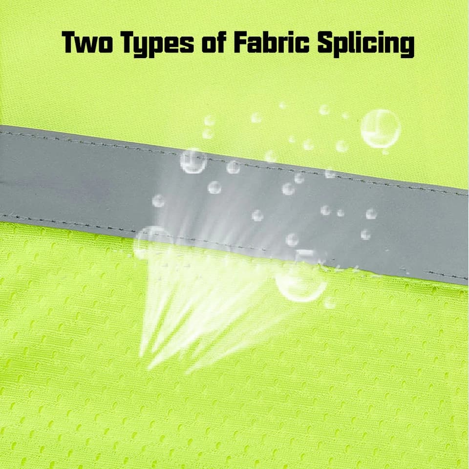 Hi Vis Vest | Multi-Pocket Breathable | Site & Night Safety - Thumbnail 4