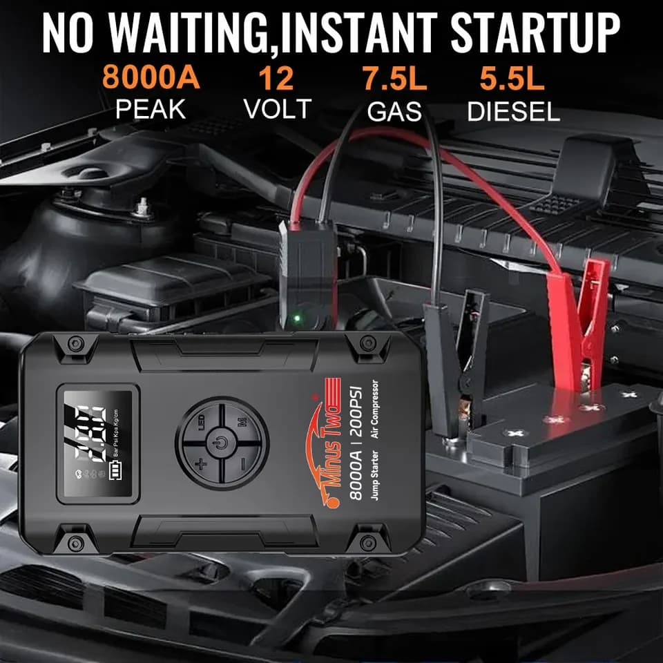 Peak Car Jump Starter | Portable Booster | Emergency Vehicle Power - Thumbnail 2