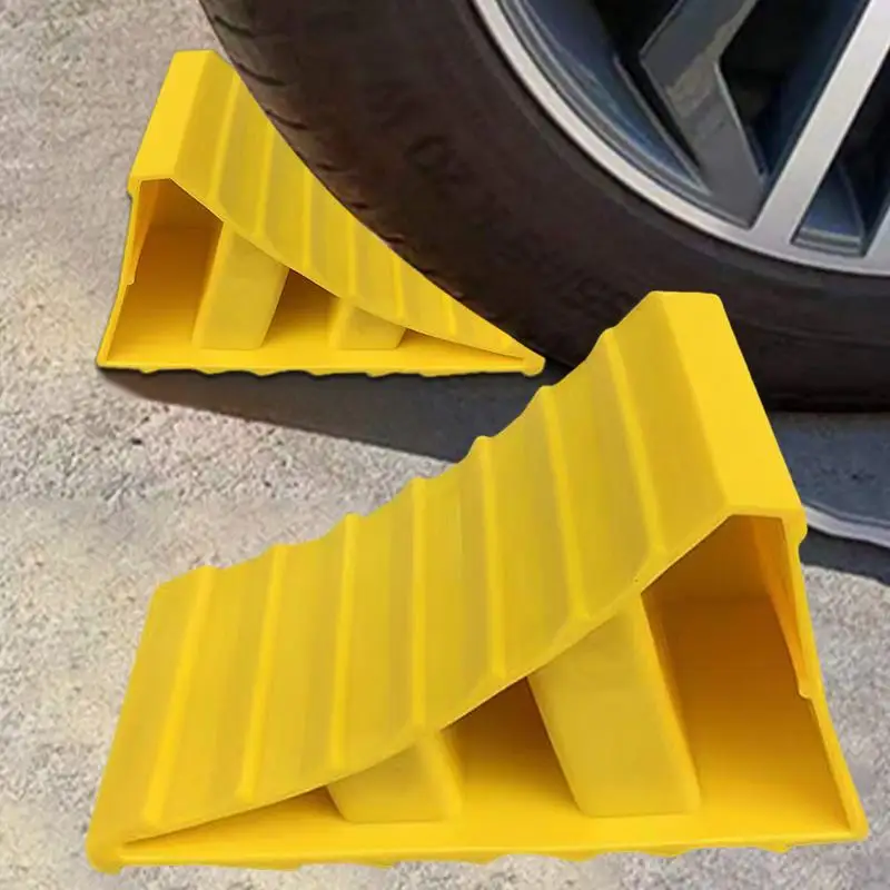 Anti-Slip Wheel Chocks for Cars | Tire Stopper Blocks | Portable for RVs/Trailers - Thumbnail 2