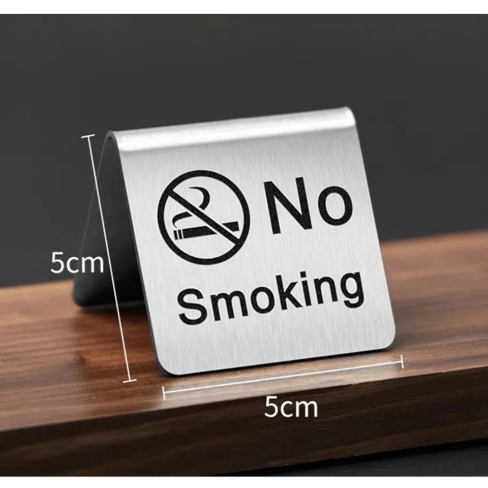 No Smoking Sign | 10-Pack Tent Style | For Restaurant & Business Seating - Thumbnail 2