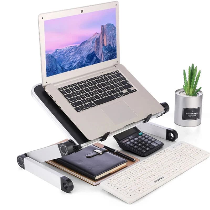 Portable Folding Laptop Stand | Aluminium Alloy | Desk & Bed Use, 11-17 Inch - Thumbnail 3