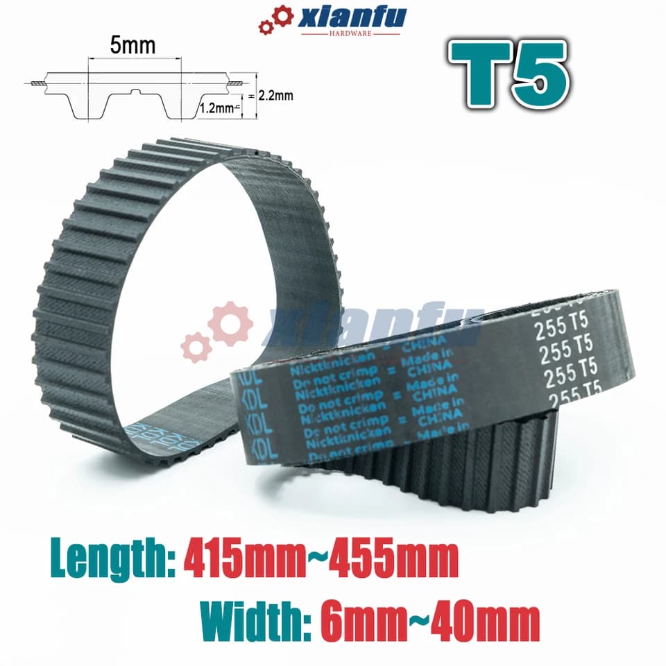 T5 Timing Belt | Closed Loop Trapezoidal Tooth | CNC Drive, 6-40mm Width - Thumbnail 4