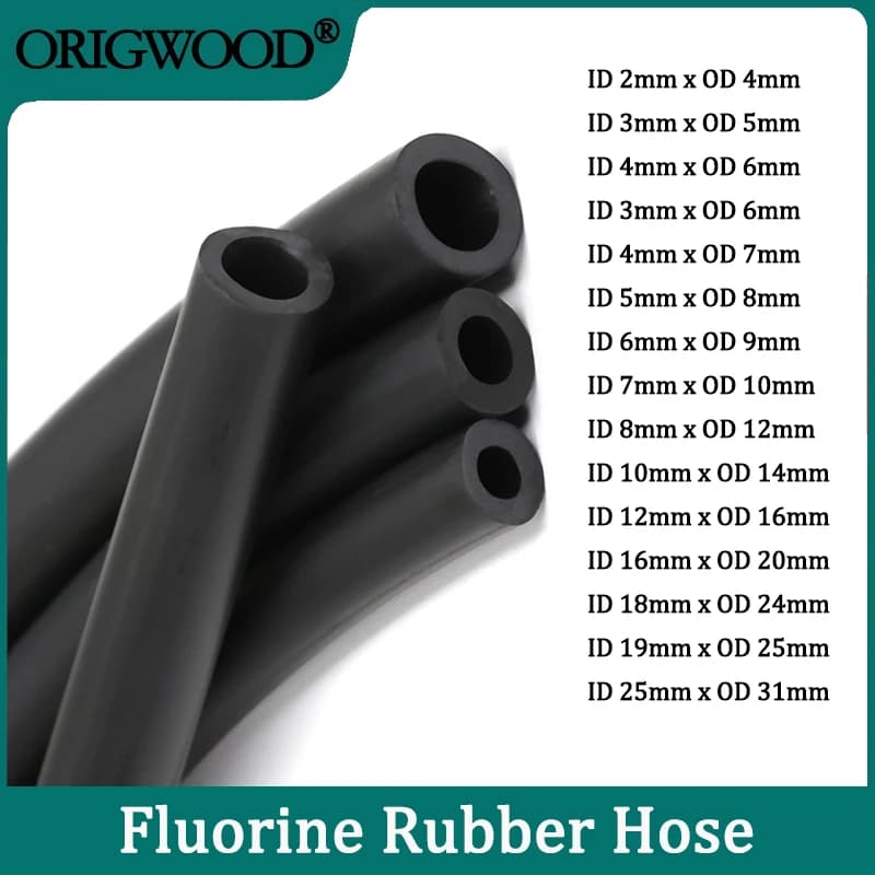 FKM Viton Washing Machine Hose | Oil/Acid Resistant | High Temp Fluorine Rubber Tube - Thumbnail 3