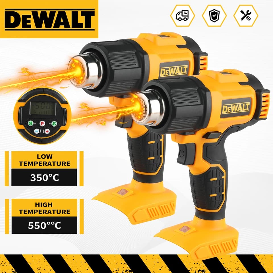 DEWALT DCE530 Heat Gun | Cordless 550°C | Industrial Welding & Blower Tool - Thumbnail 3