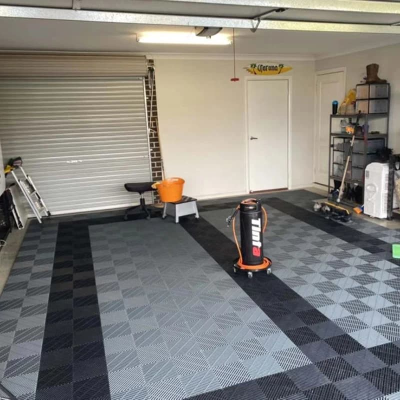 Modular Rubber Floor Matting | Interlocking PVC Tiles | Workshop & Garage Flooring - Thumbnail 7