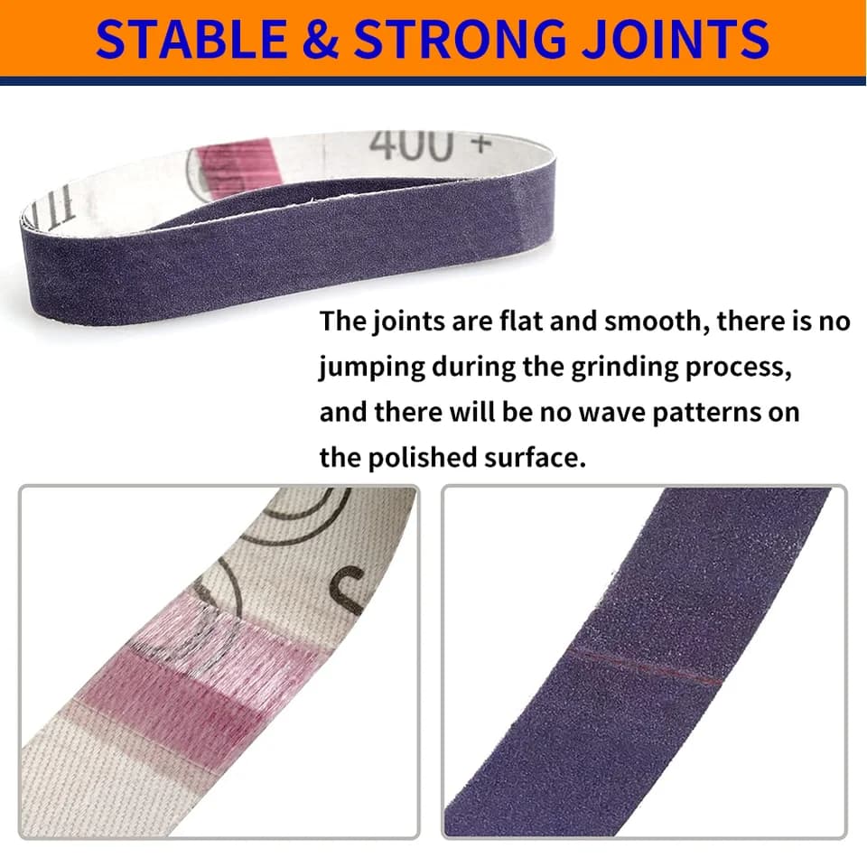 726A Ceramic Alumina Sanding Belts | 915x100mm Soft Cloth | For Metal & Knife Sharpening - Thumbnail 3
