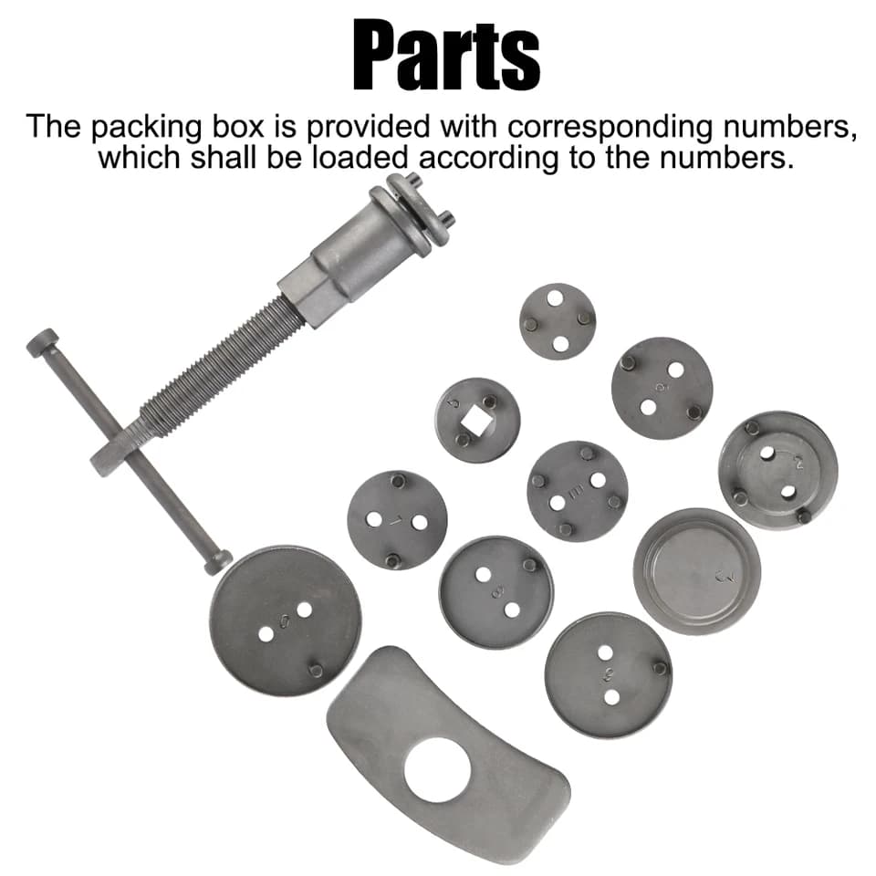 Caliper Tool for Brake Pads and Rotors | 22-Piece Rewind Kit | Universal - Thumbnail 4