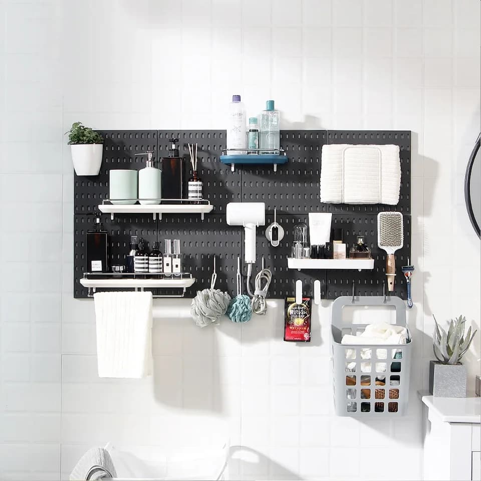 Pegboard Wall Organiser Panel | No-Drill Shelving System | Garage & Workshop Storage - Thumbnail 5